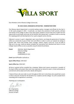 Dear Members of the Villanova College Community