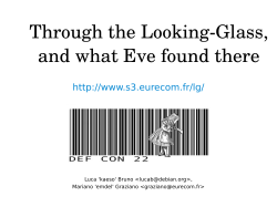 Through the Looking-Glass, and what Eve found there