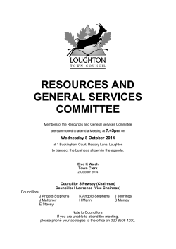 RESOURCES AND GENERAL SERVICES COMMITTEE