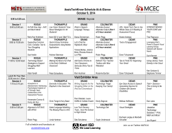 AssisTechKnow Schedule At-A-Glance October 9, 2014 GRAND