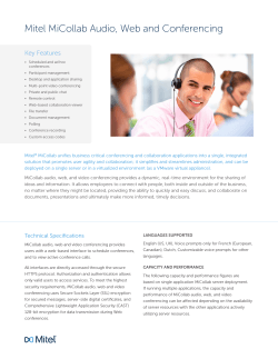 Mitel MiCollab Audio, Web and Conferencing Key Features