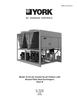 Model YLAA Air-Cooled Scroll Chillers with Brazed Plate Heat Exchangers Style B