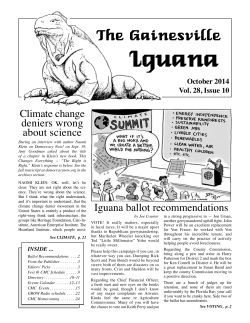 Iguana The Gainesville Climate change deniers wrong