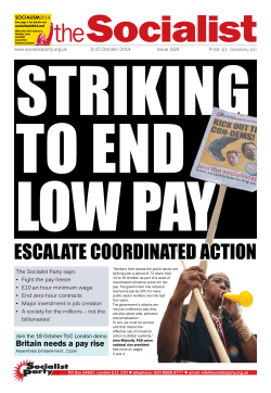 Striking to end low PAY Socialist
