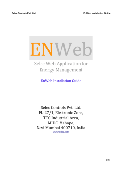 EN Web Selec Web Application for Energy Management