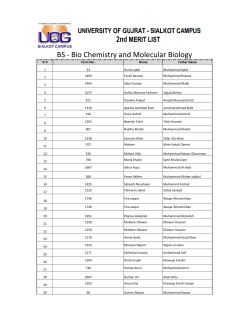 BS - Bio Chemistry and Molecular Biology