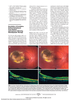 edema led to improvement in vi- amelanotic retinal tumor with slight