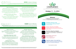 October 11 - 12, 2014 Welcome!