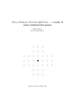 Pegs, Pebbles, Pennies and Piles — a study of Niklas Eriksen