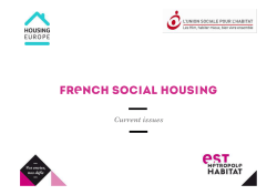 French Social Housing Current issues