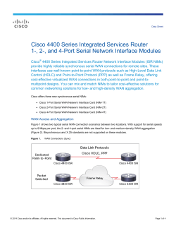 Cisco 4400 Series Integrated Services Router