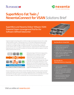 SuperMicro Fat Twin / NexentaConnect for VSAN Solutions Brief