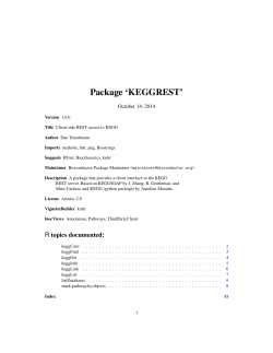 Package ‘KEGGREST’ October 14, 2014