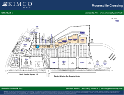 Mooresville Crossing SITE PLAN  | Mooresville, NC  |  www.kimcorealty.com/1626