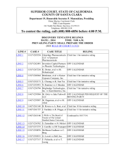 SUPERIOR COURT, STATE OF CALIFORNIA COUNTY OF SANTA CLARA