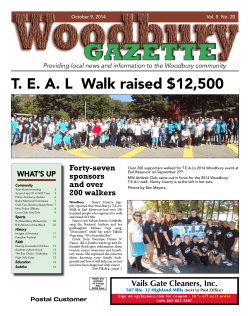 T. E. A. L  Walk raised $12,500 Forty-seven sponsors WHAT’S UP