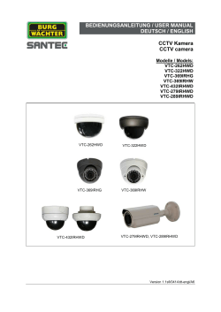 BEDIENUNGSANLEITUNG / USER MANUAL DEUTSCH / ENGLISH  CCTV Kamera