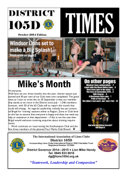 TIMES 105D  Mike’s Month