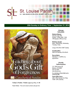 25th Sunday in Ordinary Time  |  September 21,... Liturgy Schedule