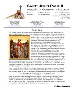 Saint John Paul II  Area Faith Community Bulletin
