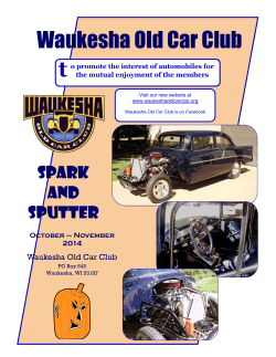 t Waukesha Old Car Club Spark and