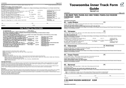 Toowoomba Inner Track Form