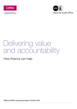 Delivering value and accountability How finance can help