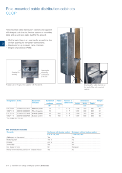 Pole-mounted cable distribution cabinets CDCP