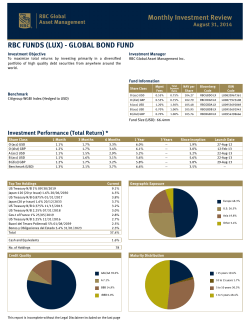 RBC FUNDS (LUX) - GLOBAL BOND FUND