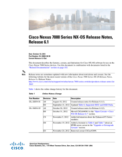 Cisco Nexus 7000 Series NX-OS Release Notes, Release 6.1