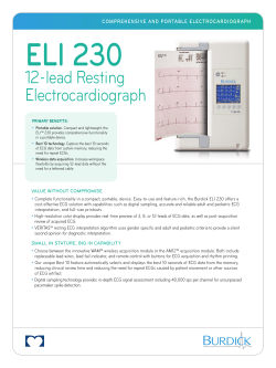 ELI 230 12-lead Resting Electrocardiograph COMPREHENSIVE AND P ORTABLE ELECTROC ARDIOGR APH