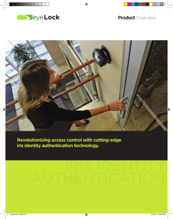 IRIS IDENTITY AUTHENTICATION Product Overview
