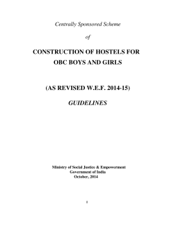 CONSTRUCTION OF HOSTELS FOR OBC BOYS AND GIRLS  ‐15)