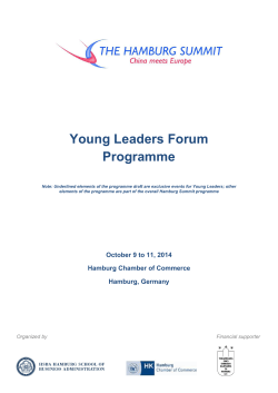 Young Leaders Forum Programme
