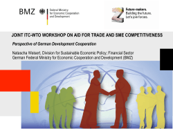 JOINT ITC-WTO WORKSHOP ON AID FOR TRADE AND SME COMPETITIVENESS