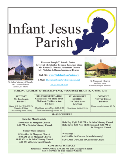 Infant Jesus Parish Bulletin October 2014