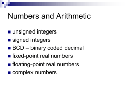 Numbers and Arithmetic