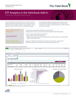 ETF Analytics in the Yield Book Add-In