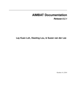AIMBAT Documentation Release 0.2.1 October 14, 2014