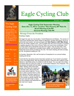 Eagle Cycling Club The Eagle Cycling Club Message From the President