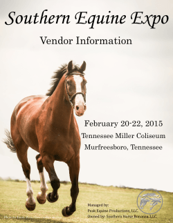 Southern Equine Expo  Sponsor and Vendor Information