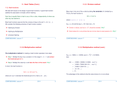 11. Hash Tables (Cont.) 11.3.1 Division method k m