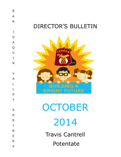 OCTOBER 2014  DIRECTOR’S BULLETIN