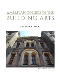 2014-2015 CATALOG  ACBA CATALOG, VOLUME IX Revised 10/08/2014