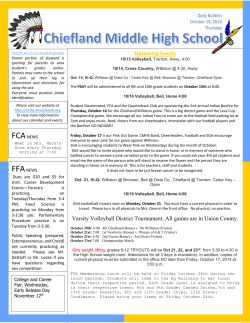 Upcoming Events .  Daily Bulletin