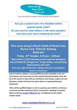 Are you a parent carer of a disabled and/or