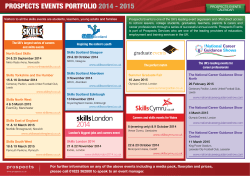 PROSPECTS EVENTS PORTFOLIO 2014 - 2015