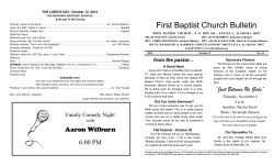First Baptist Church Bulletin