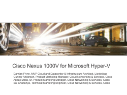 Cisco Nexus 1000V for Microsoft Hyper-V