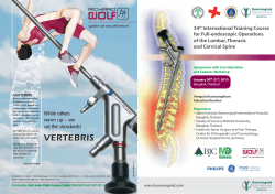 34 International Training Course for Full-endoscopic Operations of the Lumbar, Thoracic